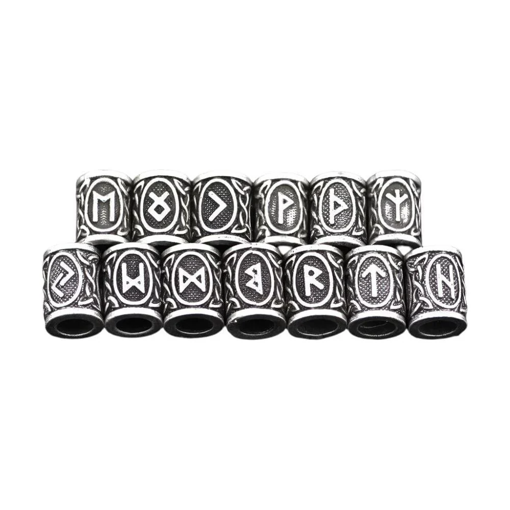 Dreamfix Vintage Silver Viking Letter DIY Bracelets 24pcs