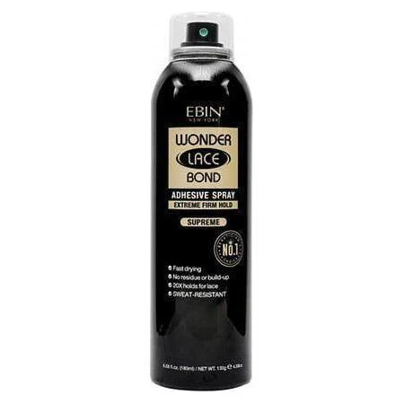 Ebin New York Wonder Lace Bond Adhesive Spray Extreme Firm Hold Supreme 420/180/80 ml - Image 2