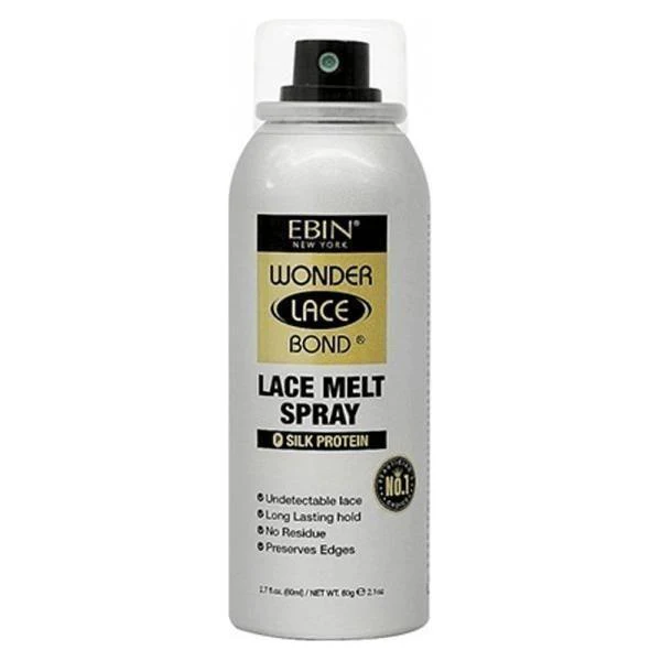 Ebin New York Wonder Lace Bond Lace Melt Spray Silk Protein/Keratin/Vitamin E 80ml - Image 8