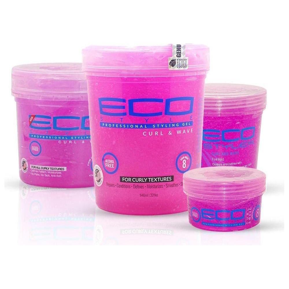 Eco Styler Pink Curl & Wave Firm Hold Styling Gel 32oz/24oz/8oz/16oz/5LB