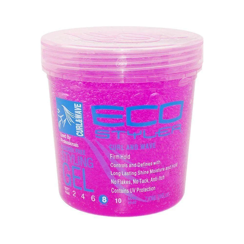 Eco Styler Pink Curl & Wave Firm Hold Styling Gel 32oz/24oz/8oz/16oz/5LB - Image 3