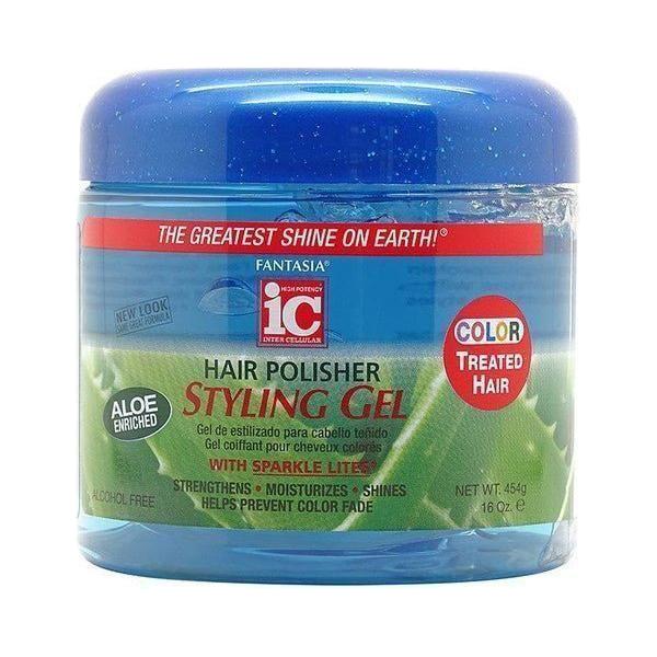 Fantasia IC Hair Polisher Styling Gel with Sparkle Lites for colored hair 454g