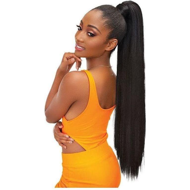 Janet Collection Snatch Wrap Yaky Ponytail Straight 32" - Kunsthaar - Image 3