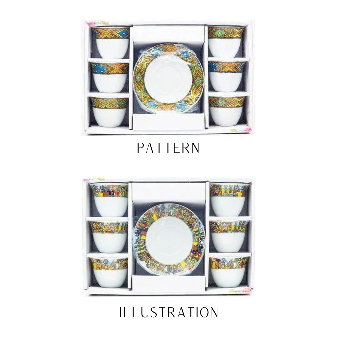 Shewhat Coffee cups and coasters set of 6+6
