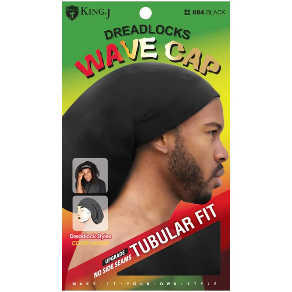 Qfitt King.J Dread locks wave cap -Black