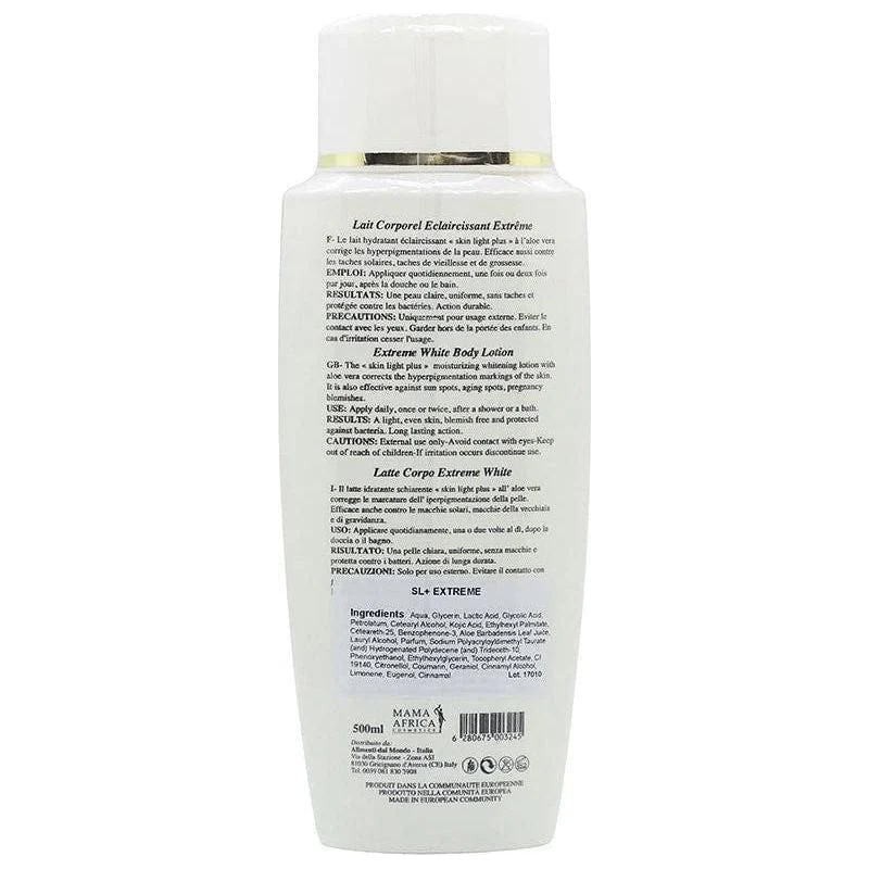 Mama Africa Skin Light Plus Extreme Active White Whitening Body Lotion 500ml - Image 2