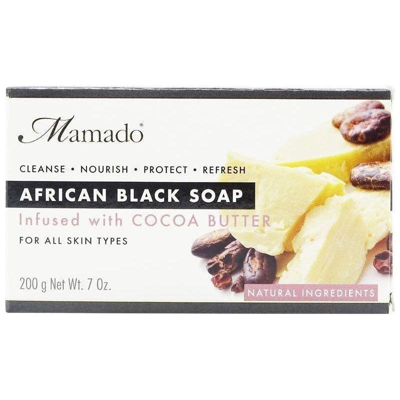 Mamado African Black Soap Infused with Cocoa Butter 200g