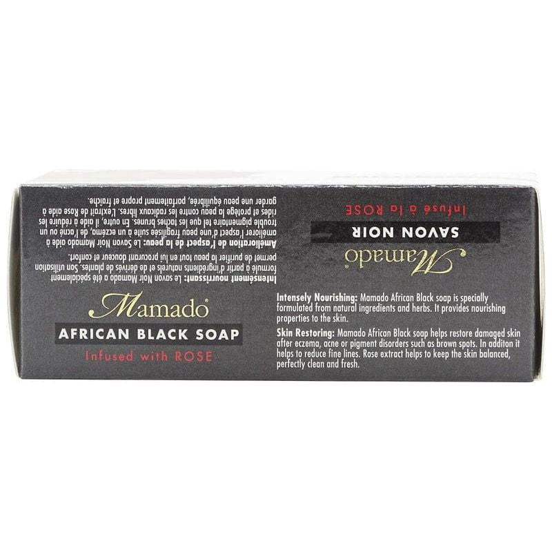 Mamado African Black Soap Infused with Rose 200g - Image 2