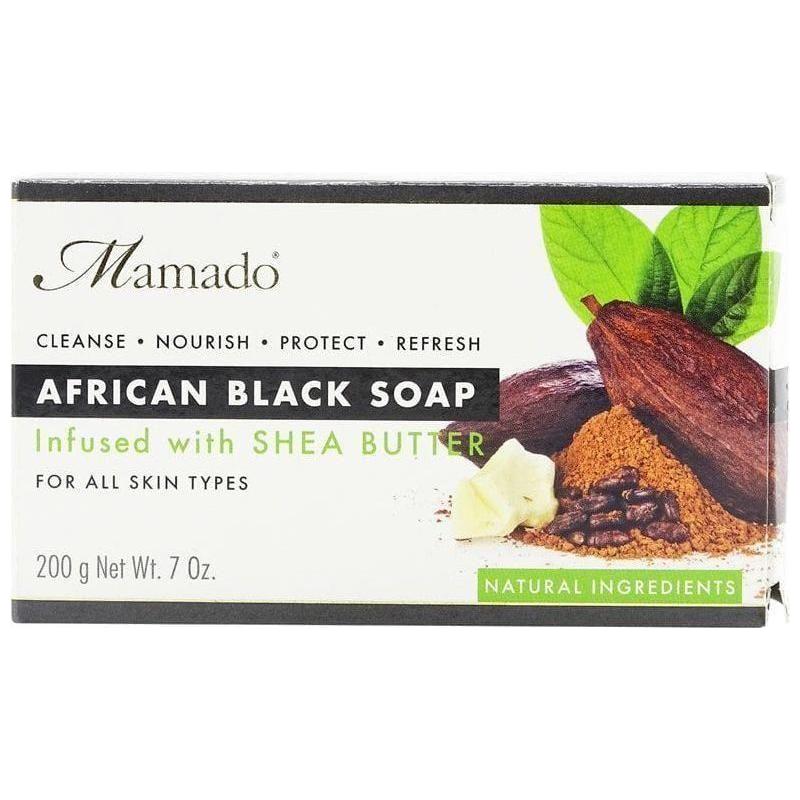 Mamado African Black Soap Infused with Shea Butter 200g