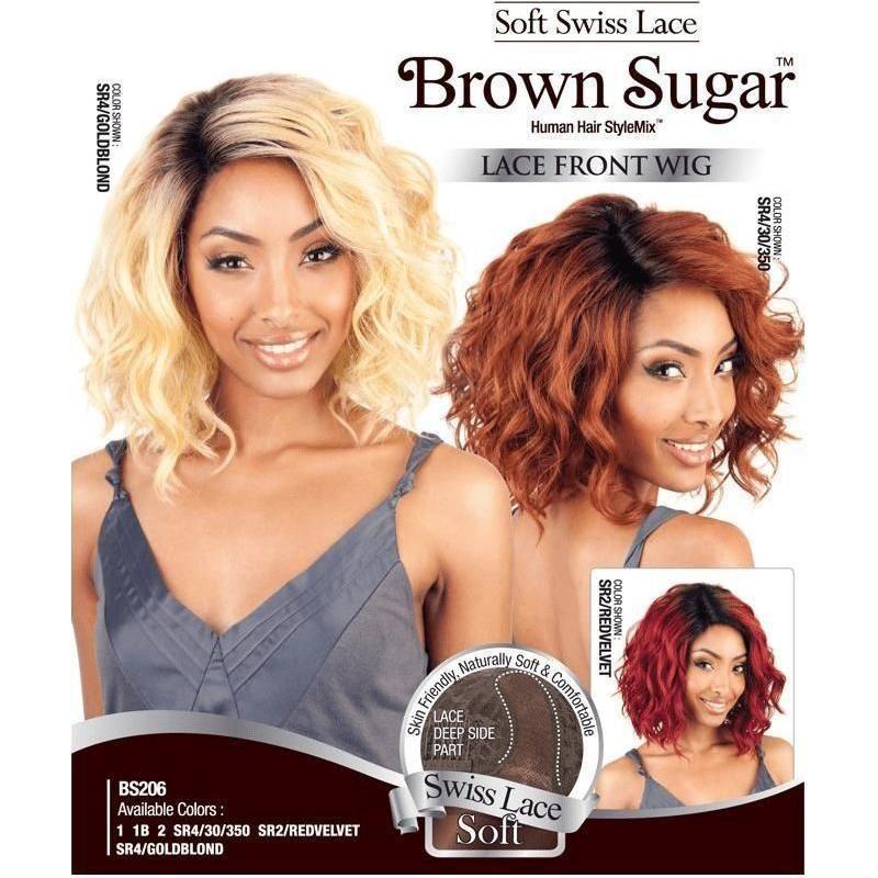 Mane Concept Brown Sugar Swiss Lace Front Blended Echthaar Perücke 206 - Image 3