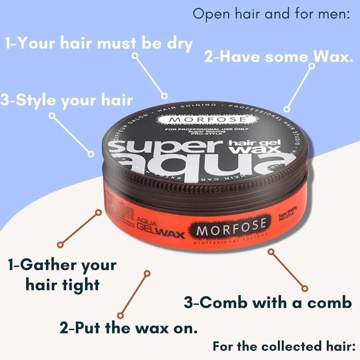 Morfose Gel Wax Orange 150ml - Image 2