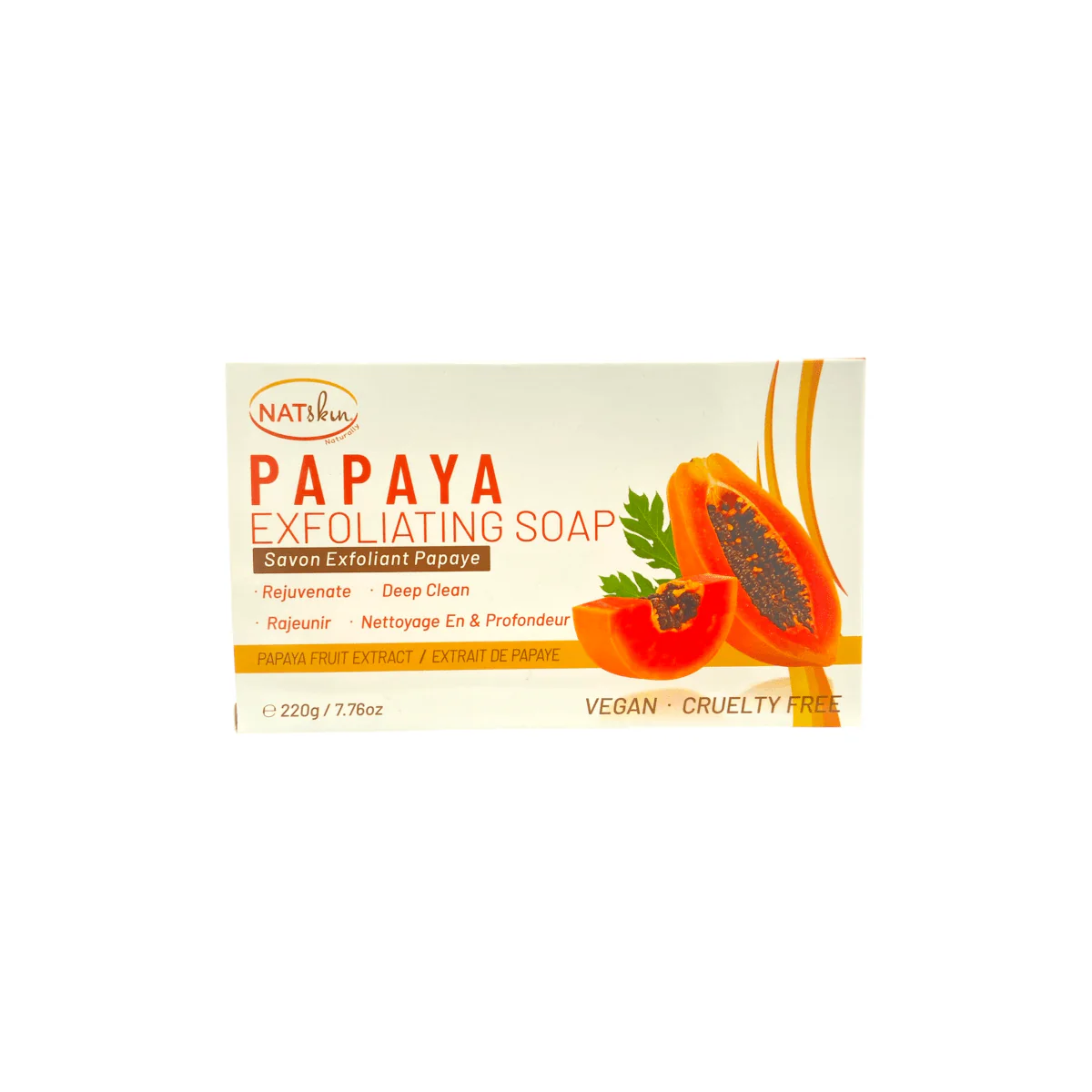 Natskin: Papaya Brightening & Exfoliating Soap 200G