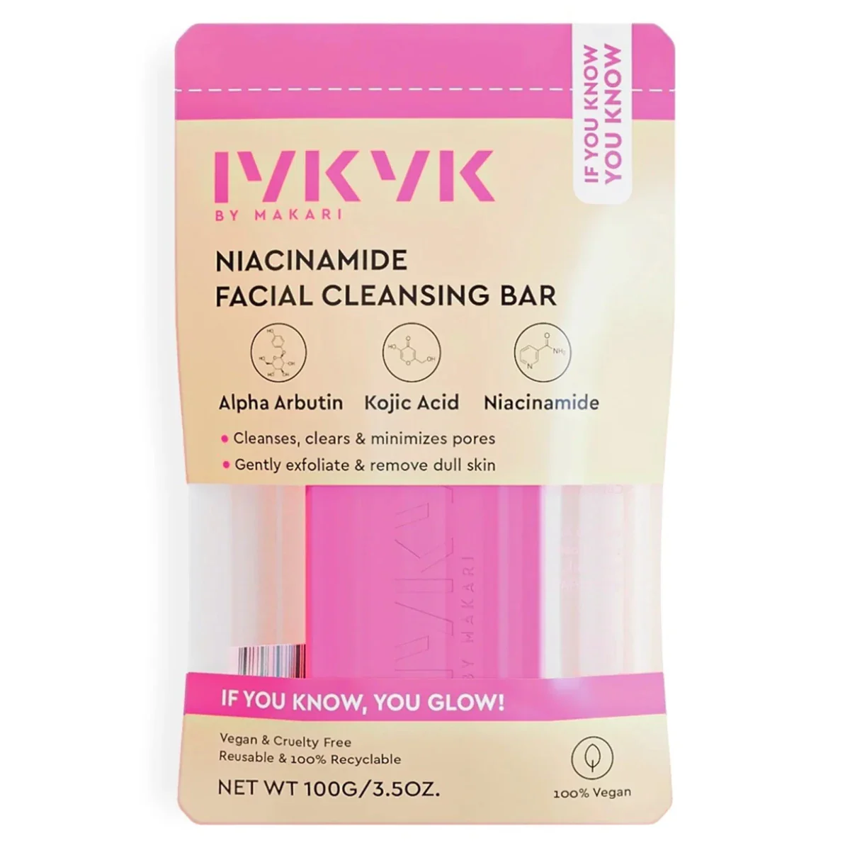 Makari IYKYK Niacinamide Facial Cleansing Bar Soap 100g