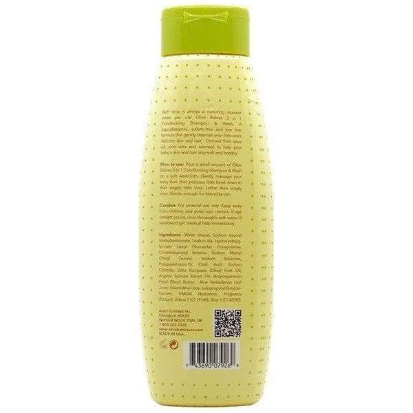 Olive Babies 3 in 1 Conditioning Shampoo & Body Wash 414ml - Image 2