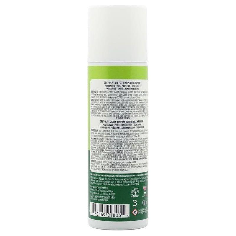 ORS Olive Oil Fix-It Super Hold Spray with Castor Oil 200ml - Image 2