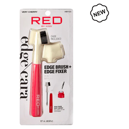 Red By Kiss Edge Cara Edge Brusher + Edge Fixer 3 in 1 Edge Control Styler 17ml