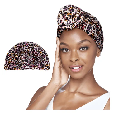 Red By Kiss Glamour Knot Turban Leopard