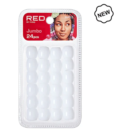 Red By Kiss Jumbo Hair Beads Jumbo 24pcs - Image 2