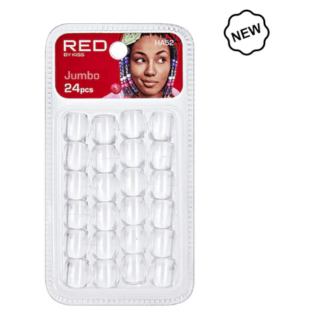 Red By Kiss Jumbo Hair Beads Jumbo 24pcs - Image 4