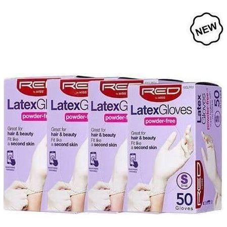 Red By Kiss Latex Gloves Powder-Free 50 Pcs S/M/L/XL