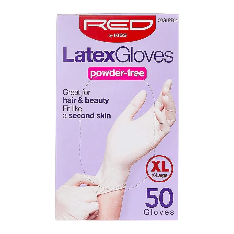 Red By Kiss Latex Gloves Powder-Free 50 Pcs S/M/L/XL - Image 5