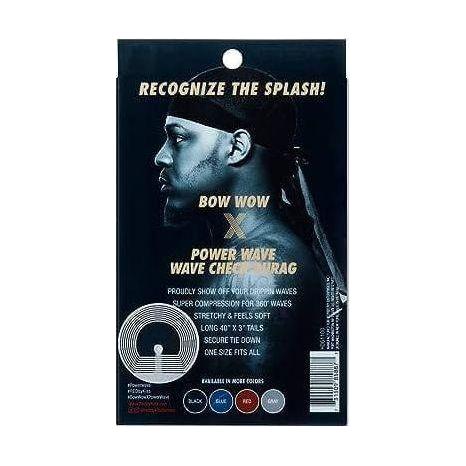 Red By Kiss Premium Bow Wow X Power Wave Check Durag Black - Image 2