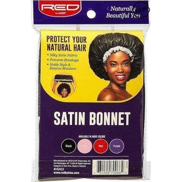Red By Kiss Satin Bonnet Black Super Jumbo - Image 2