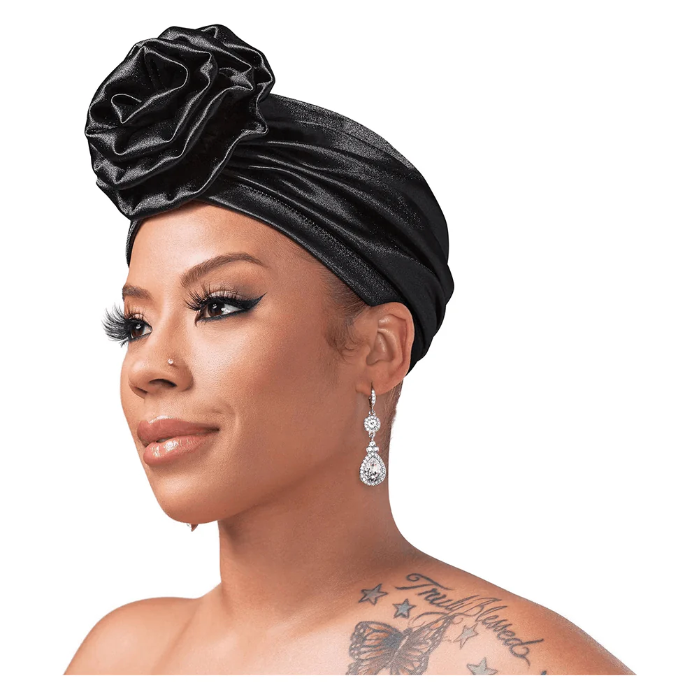 Red By Kiss Silky Luxe Keyshia Cole X Top Knot Turban - Black/Luxury - Image 9