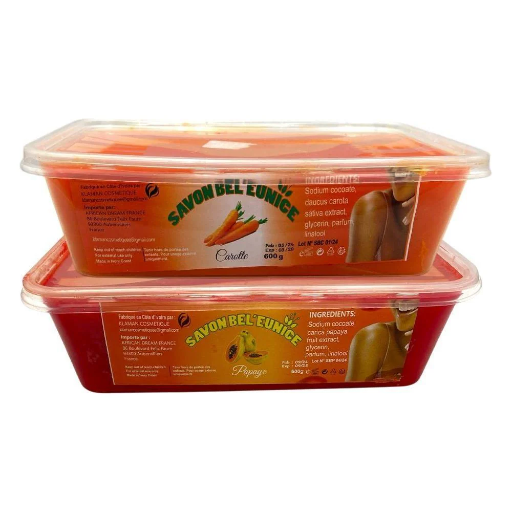 Savon bel'Eunice Carotte / Papaye 600g