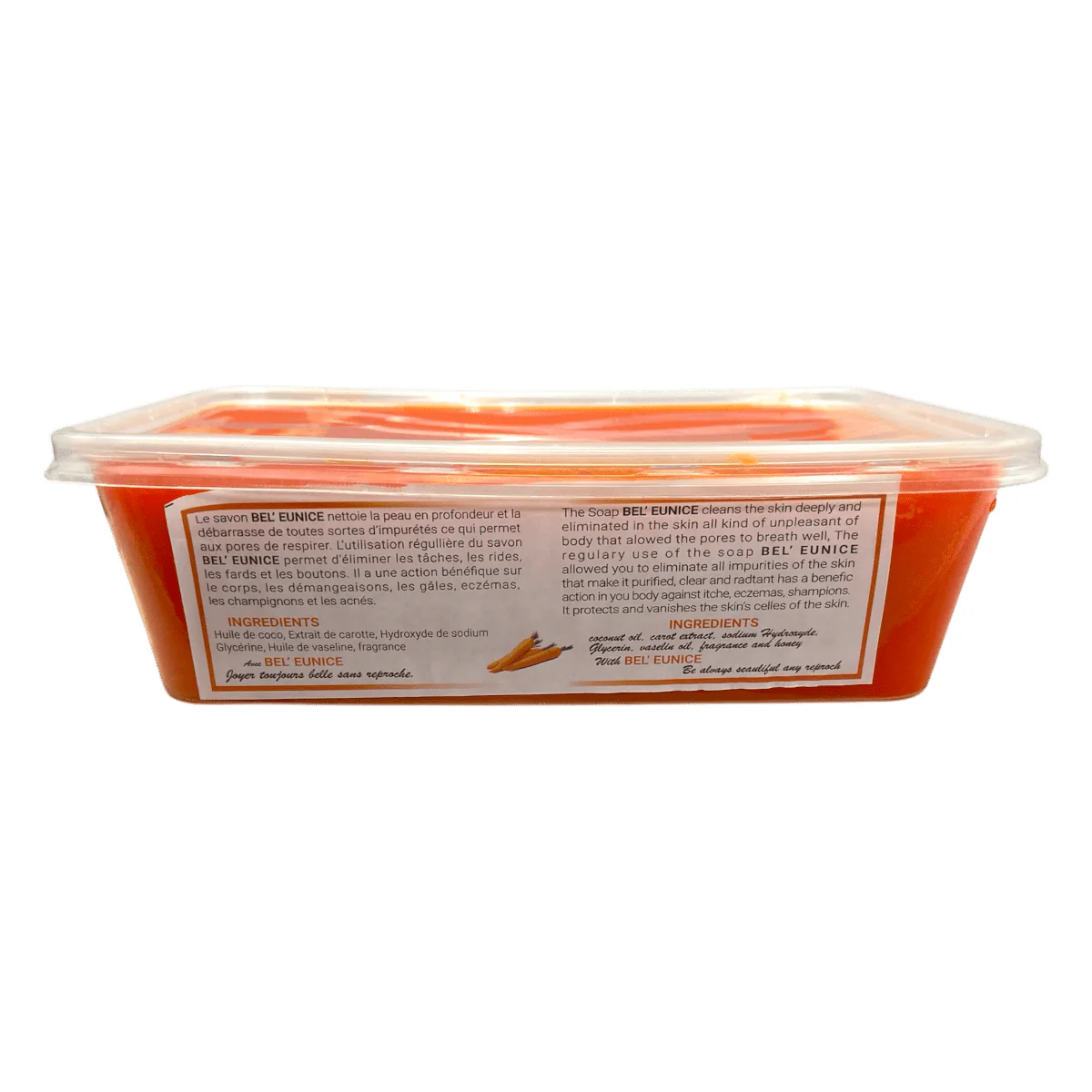 Savon bel'Eunice Carotte / Papaye 600g - Image 4
