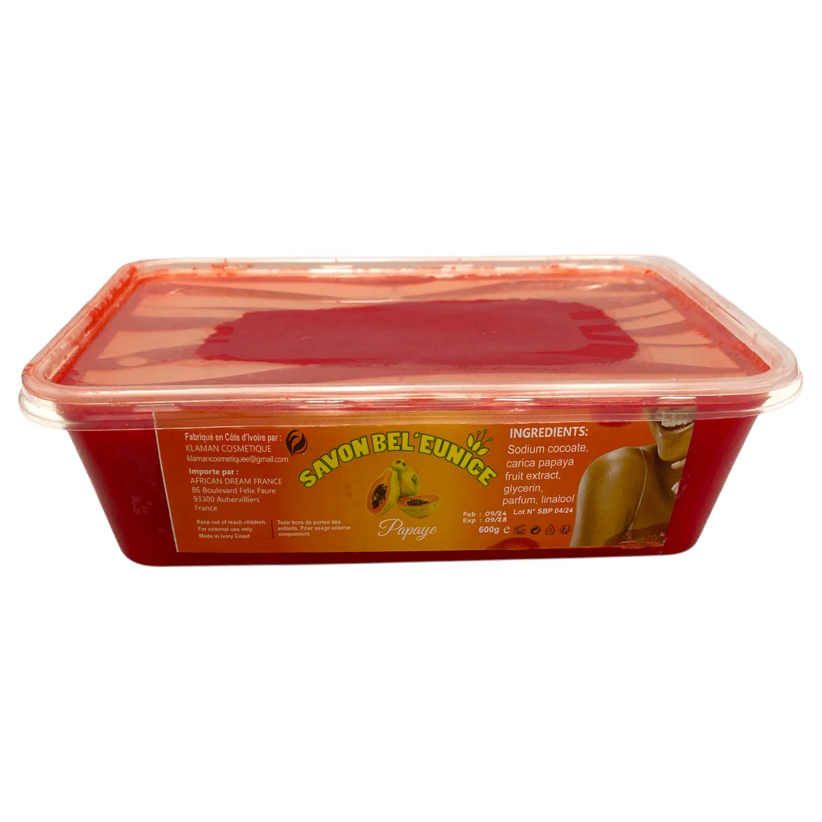 Savon bel'Eunice Carotte / Papaye 600g - Image 5