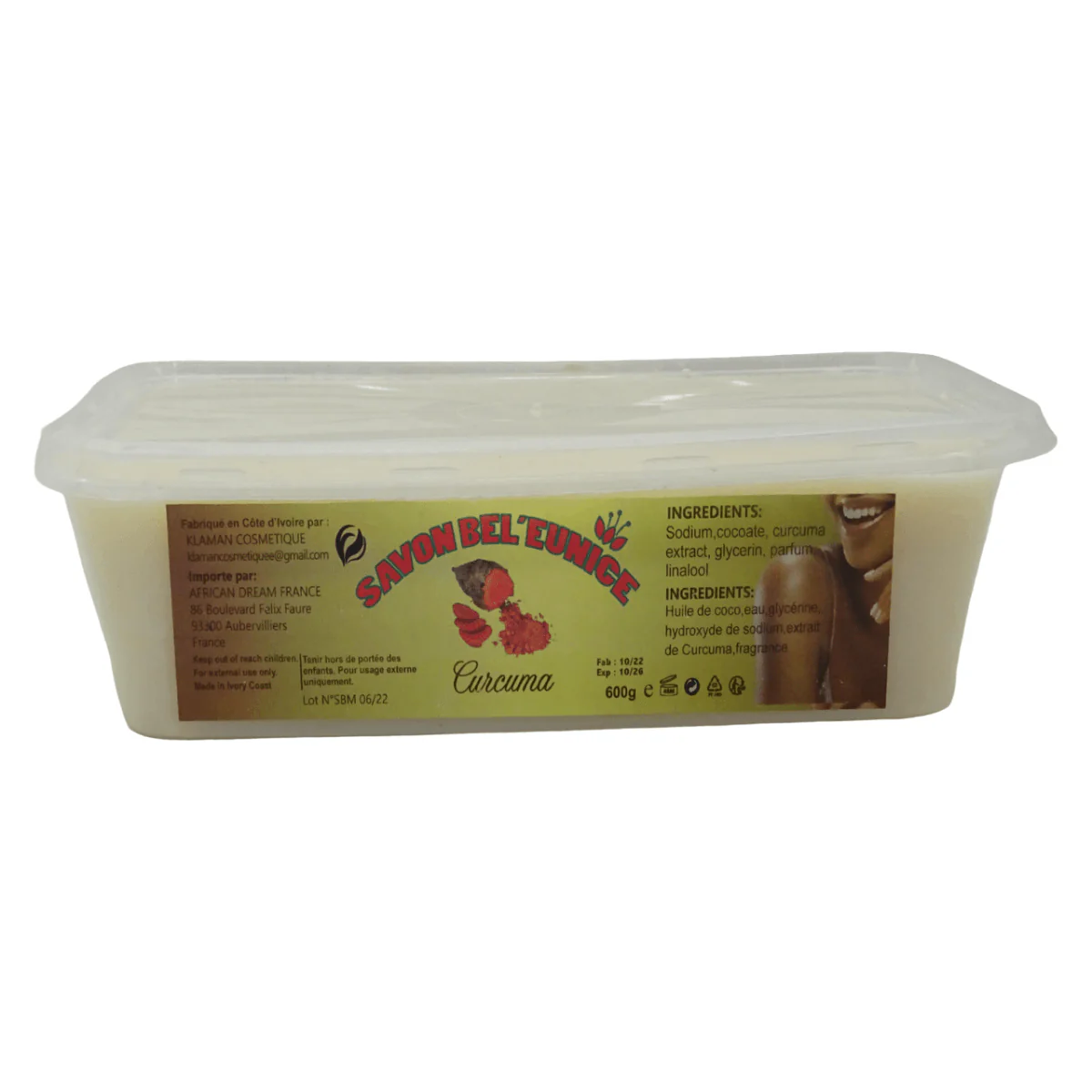 Savon Bel'eunice Curcuma Body Soap 600g