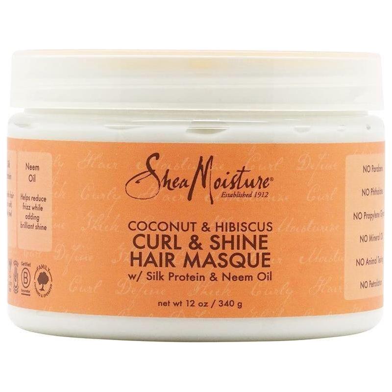 SHEA MOISTURE COCONUT & HIBISCUS CURL & SHINE HAIR MASQUE 340g