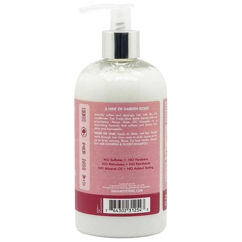 Shea Moisture Peace Rose Oil Complex Nourish & Silken Conditioner 384ml - Image 3