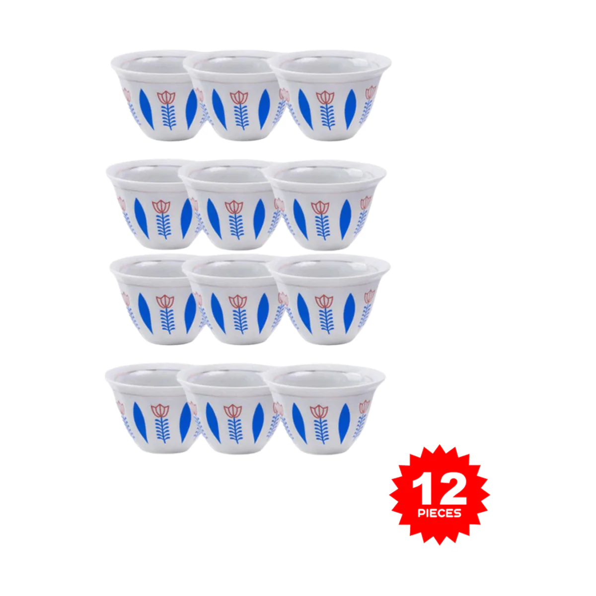 Shewhat 12pcs wave cup 90ml cawa blue/red/green - Image 2
