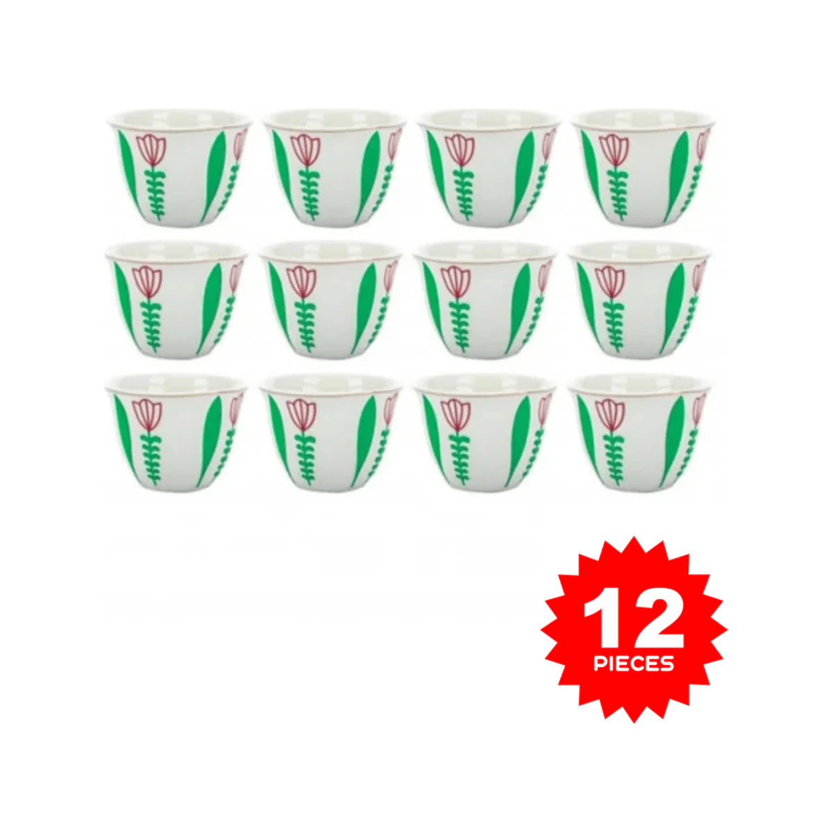 Shewhat 12pcs wave cup 90ml cawa blue/red/green - Image 3