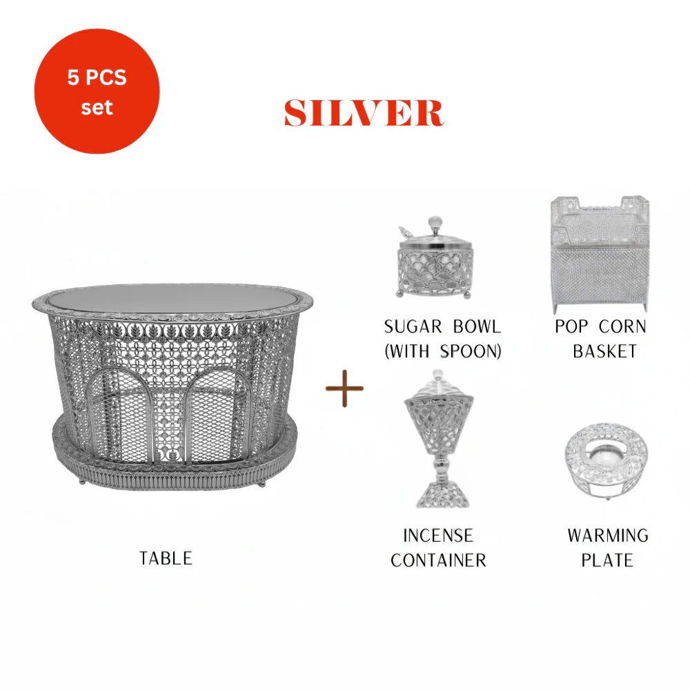 Shewhat 5pcs Rekebot Set Oval 2 (Gold & Silver) - Image 3
