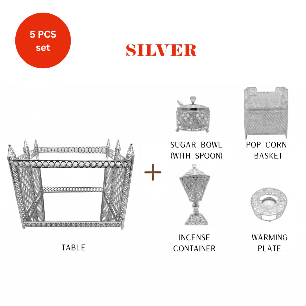 Shewhat 5pcs Rekebot Set Square 1 (Gold & Silver) - Image 3