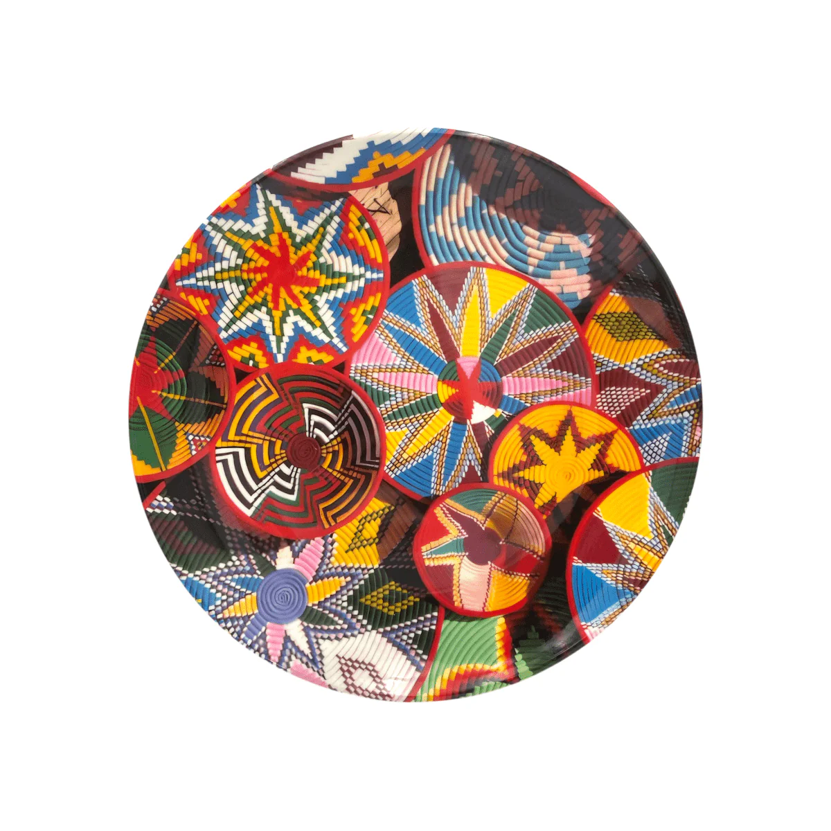 Shewhat Melamine platter tray 16inch A3 Traditional Plain/Geometric Motifs/Pattern - Image 2