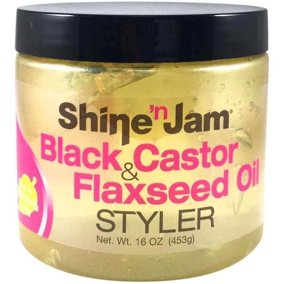 Shine-n-Jam Black Castor & Flaxseed Oil Gel - Image 4