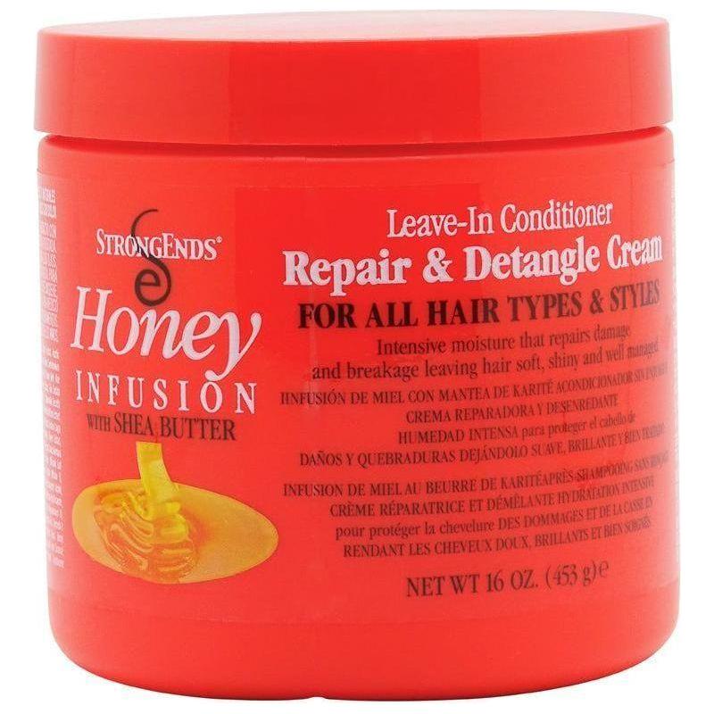 StrongEnds Honey Infusion with Shea Butter Leave-In Conditioner Repair & Detangle Cream 453g