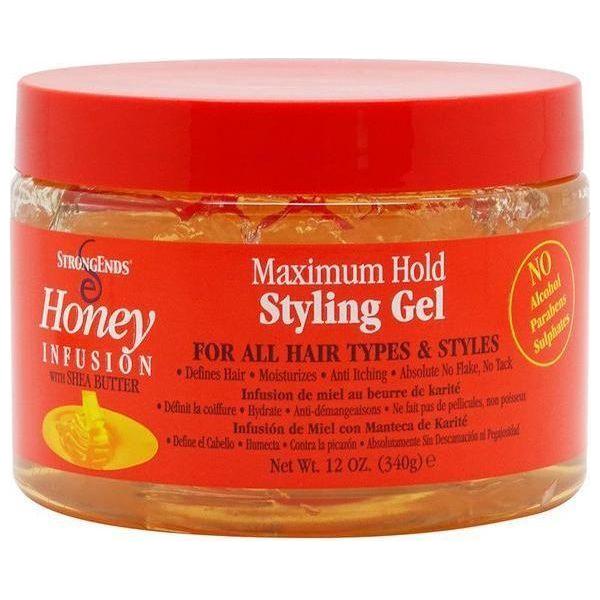 StrongEnds Honey Infusion with Shea Butter Maximum Hold Styling Gel 340g