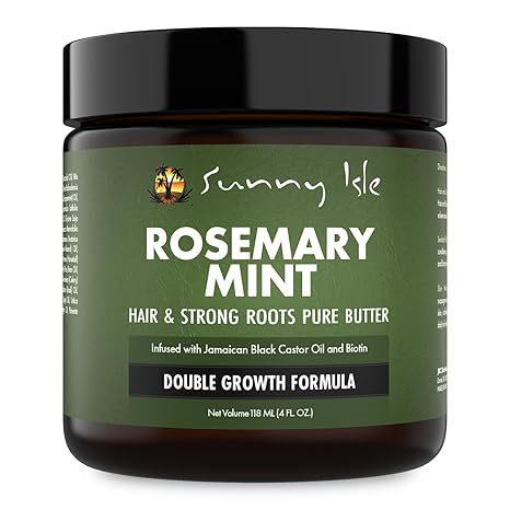 Sunny Isle Rosemary Mint Hair and Strong Roots Butter (2oz/4oz/8oz) - Image 3