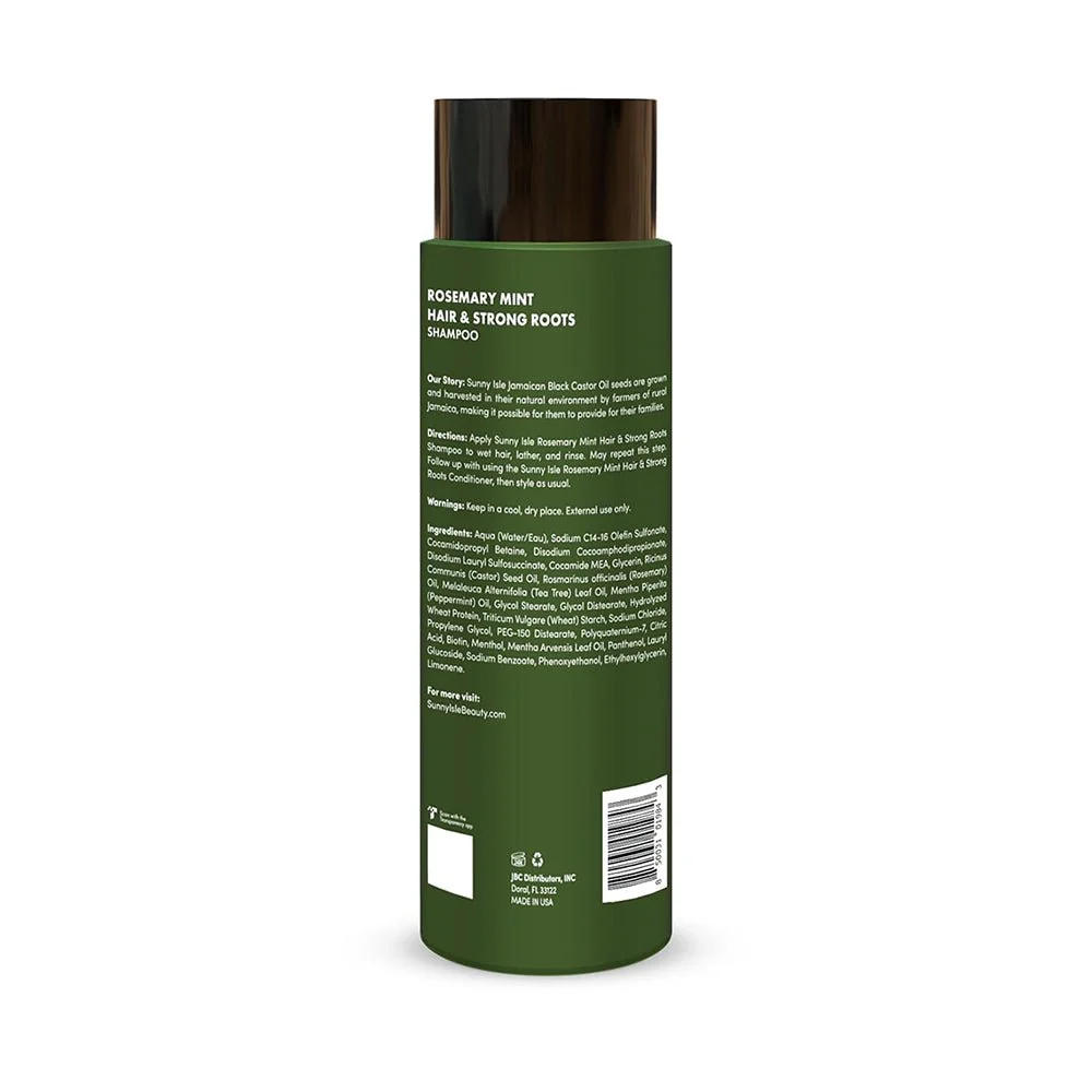 Sunny Isle Rosemary Mint Hair & Strong Roots Shampoo 12oz - Image 2