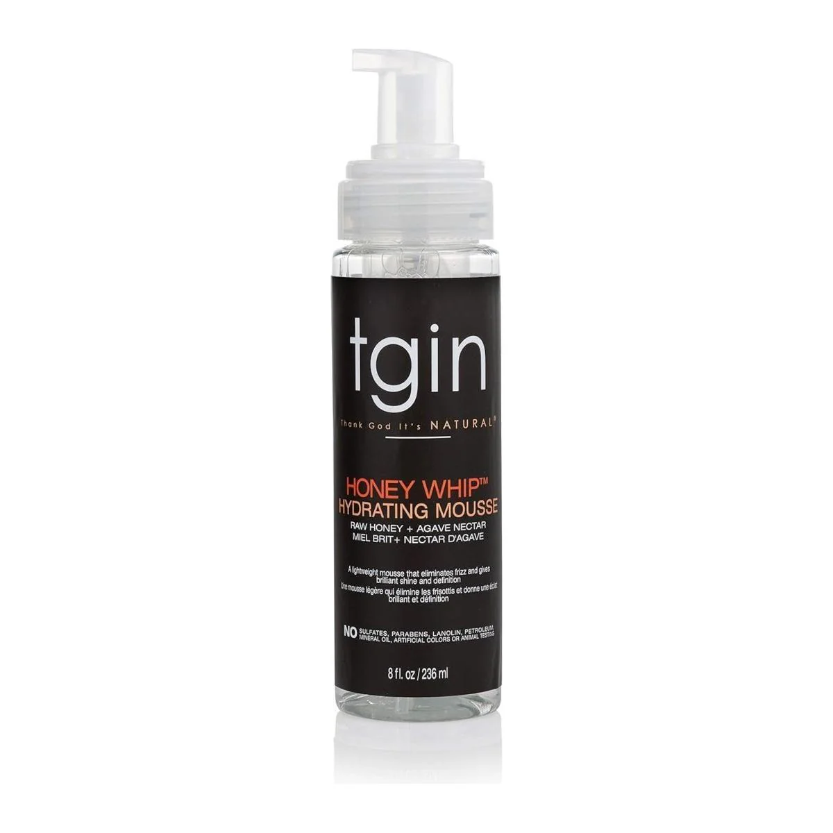 Tgin Honey Whip Hydrating Mousse for Damaged Hair - 8Oz