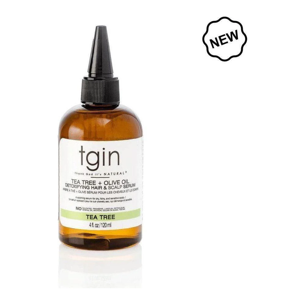 Tgin Tea Tree + Olive Oil Detoxifying Hair & Scalp Serum 4oz