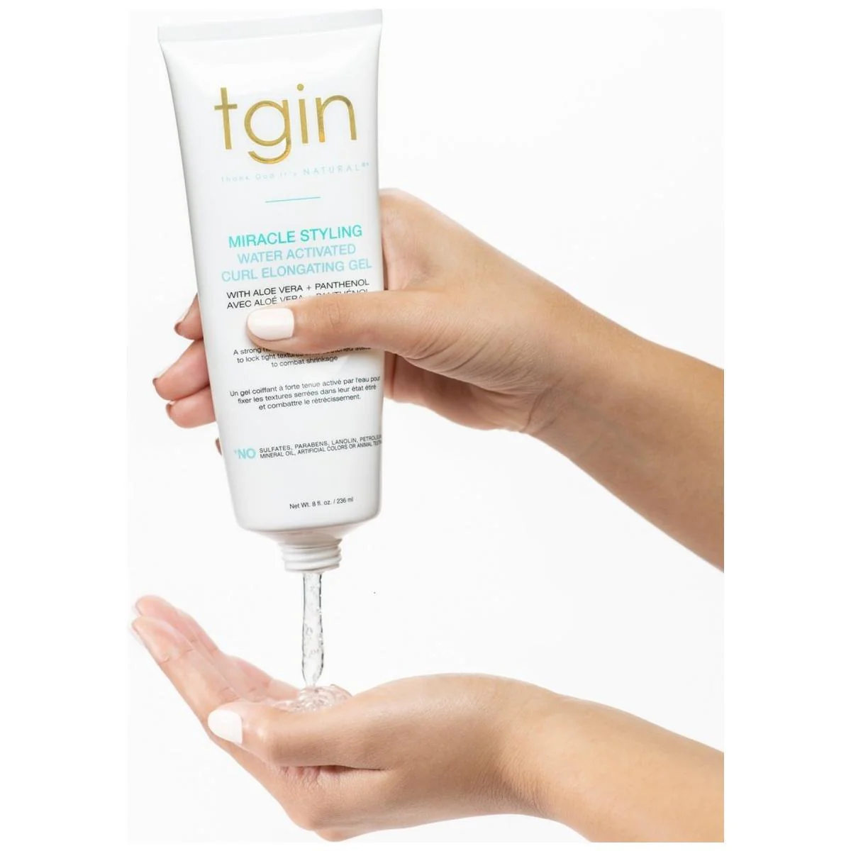 Tgin Water Activated Curl Elongating hair Gel 8oz - Image 2