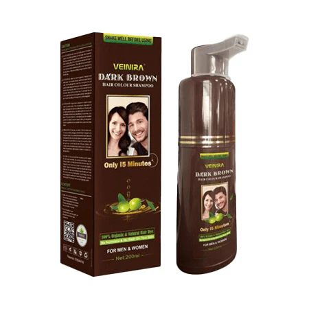 Veinira Hair Colour Shampoo Black/Dark Brown 200ml - Image 5