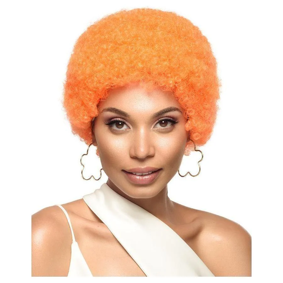 Dream Hair Wig Afro Medium Synthetic Hair, Kunsthaar Perücke, Afroperücke, Color:Orange