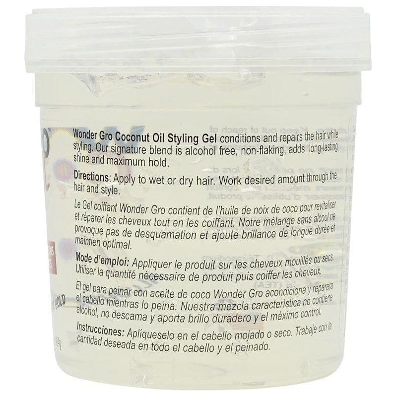 Wonder Gro Coconut Oil Styling Gel 454g - Image 3